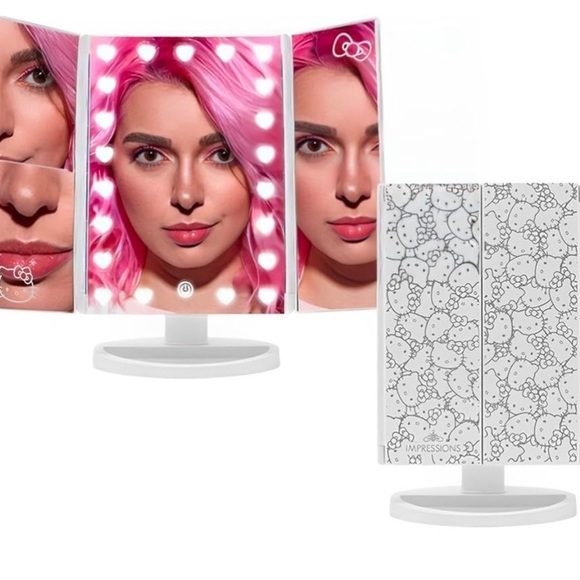 🆕 Impressions For Hello Kitty Super Cute  Trifold + Compact Mirror Bundle USB - Picture 5 of 12